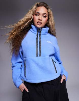 The North Face Fleeski Quarter Zip Pullover In Blue