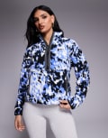 [The North Face] The North Face Fleeski quarter zip pullover in multi color S MULTI