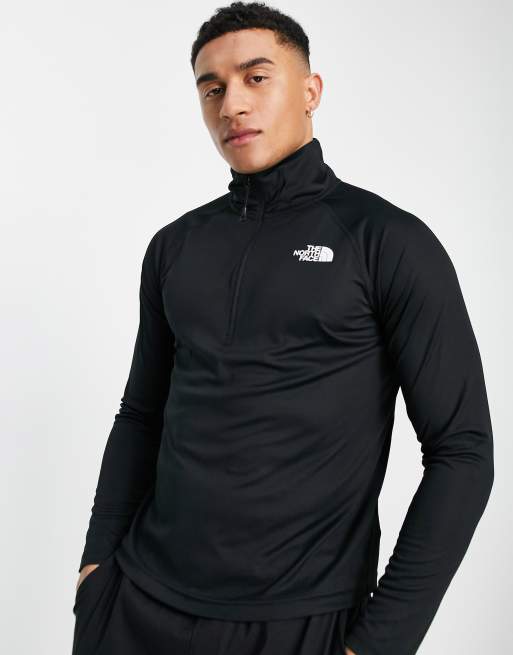 The North Face Flex II 1/4 zip long sleeve top in black | ASOS