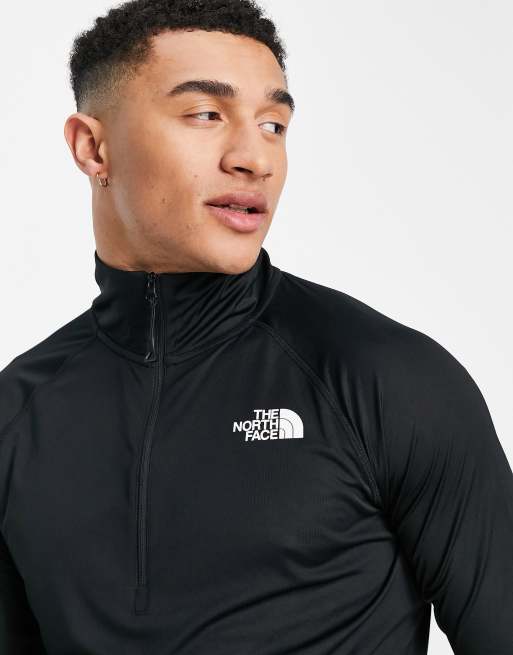 The North Face Flex II 1/4 zip long sleeve top in black