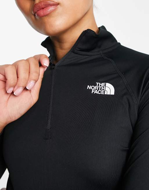 The North Face Flex II 1/4 zip long sleeve top in black | ASOS