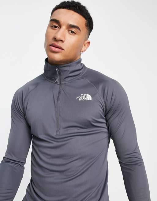 The North Face Flex II 1/4 zip long sleeve top in dark grey