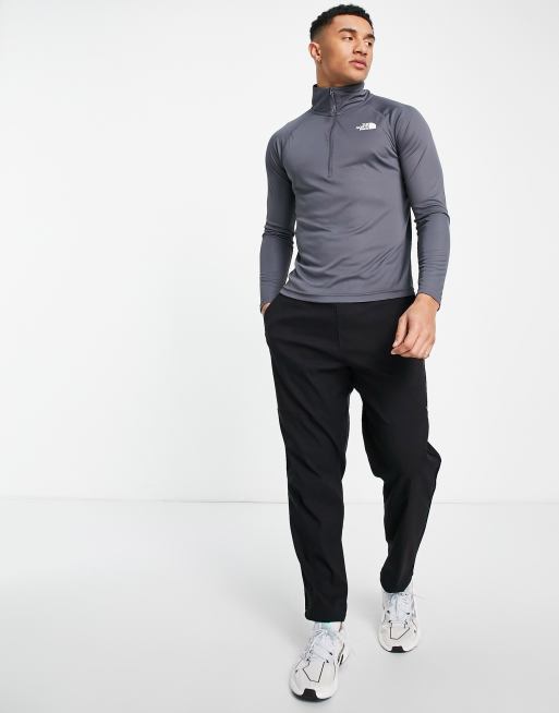 The North Face Flex II 1/4 zip long sleeve top in dark grey