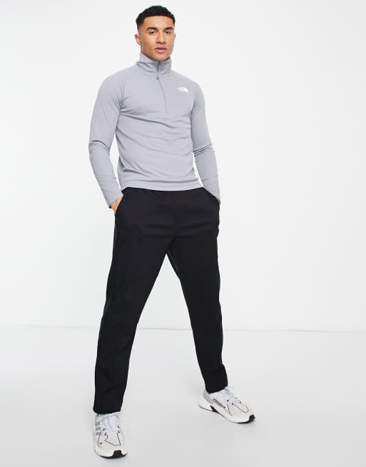 The North Face Flex II 1 4 zip long sleeve top in gray