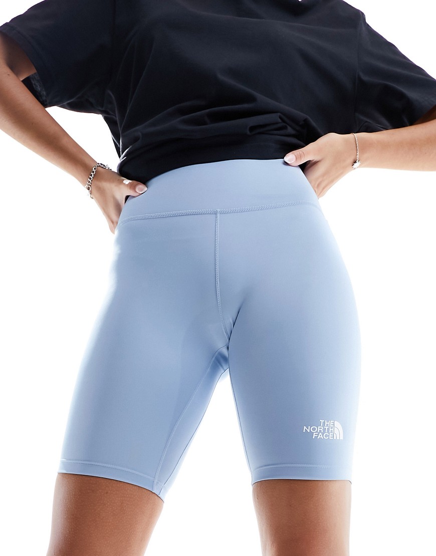 The North Face Flex logo legging shorts in blue