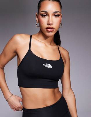 The North Face Flex logo low support bra in black