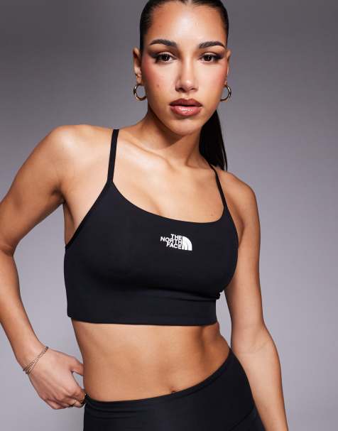The North Face Flex logo low support bra in black - view 1