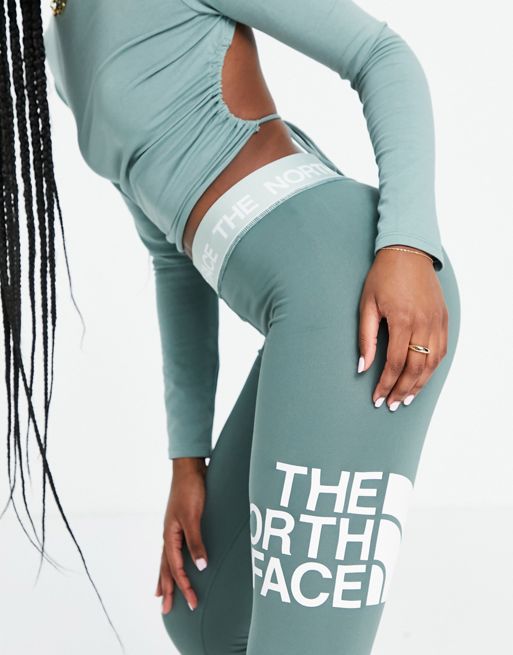The North Face Flex Mid Rise leggings in light green Exclusive at