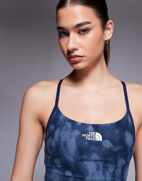 The North Face – Flex – Sport-BH mit marineblauem Muster - view 1