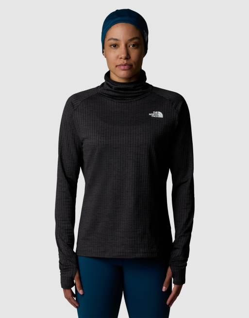 The North Face - Flex - Top chaud à col cheminée - Noir chiné clair