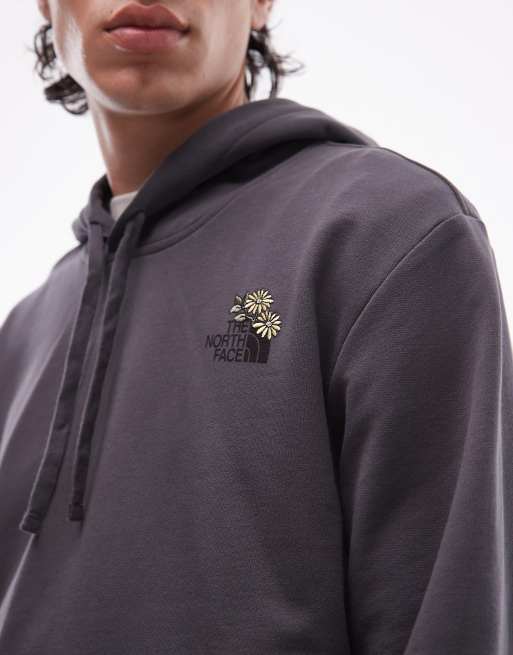 The North Face Flower Dome unisex logo hoodie in washed grey, 4 of 5