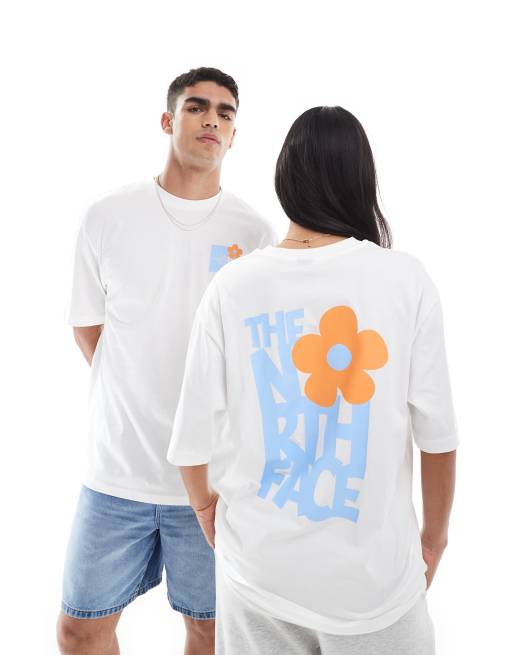 The North Face – Flower – Oversize-T-Shirt in Weiß mit Rückenprint, 4 von 4