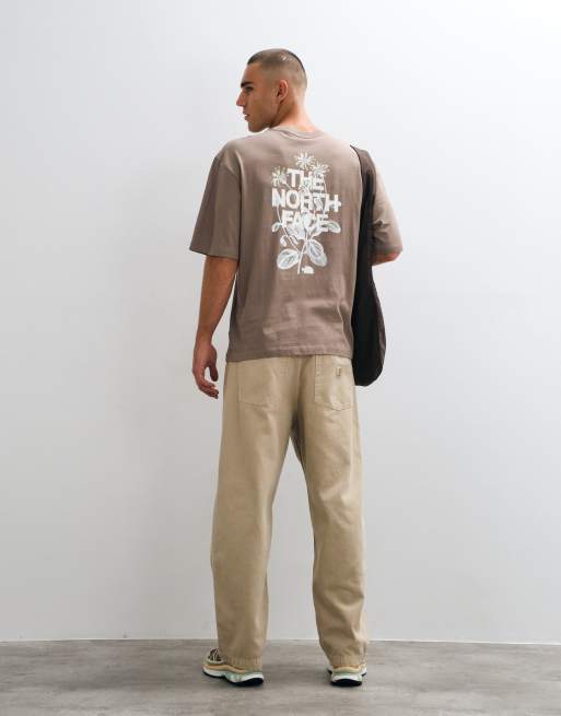 The North Face Flower Power oversize t-shirt w kolorze garnet, 4 z 5