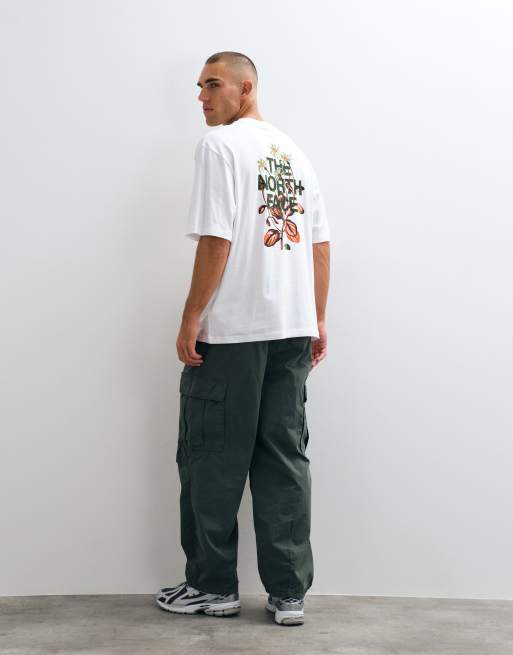 The North Face Flower Power oversized t-shirt in white, 4 of 5