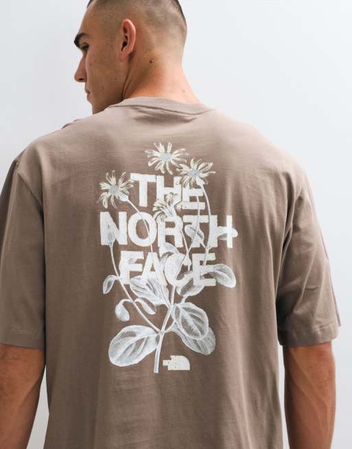The North Face FLOWER POWER T-shirt oversize w kolorze garnet