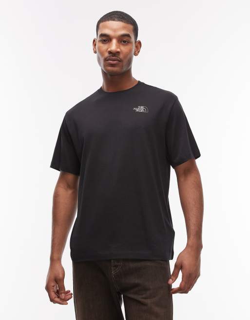 The North Face Flower Scribble backprint t-shirt in black, 3 of 5