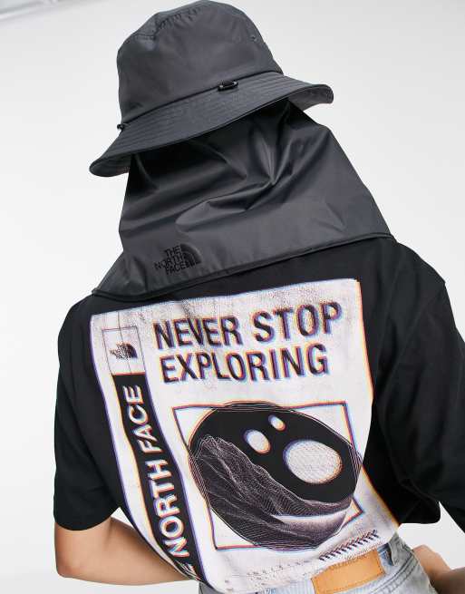 The North Face - Flyweight - Bucket hat in zwart/donkergrijs , 2 van 4