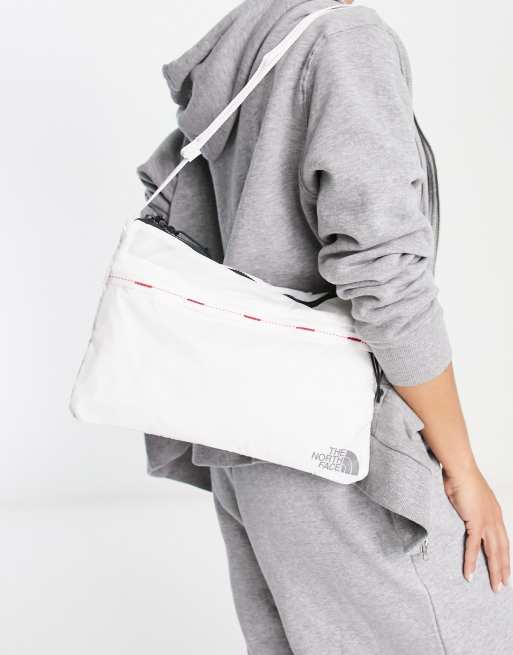 The North Face Flyweight Schoudertas in wit ASOS