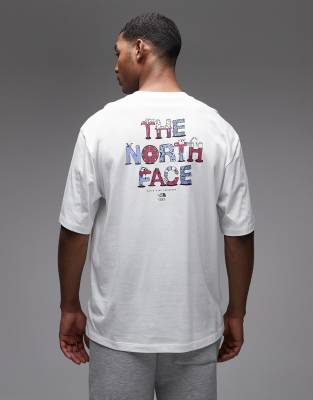 The North Face Food Fun backprint t-shirt in white