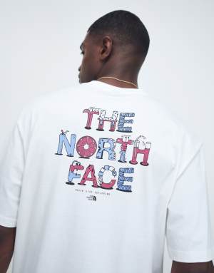 The North Face Food Fun backprint t-shirt in white