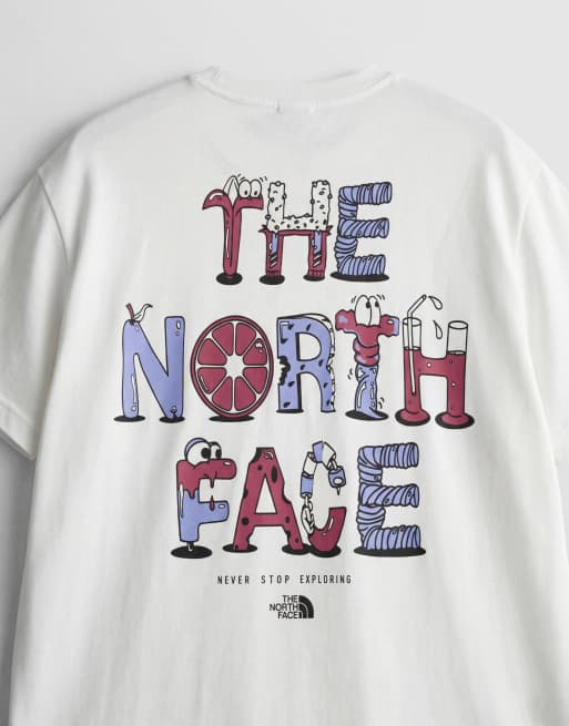 The North Face – Food Fun – Vit t-shirt med tryck baktill, 8 av 9