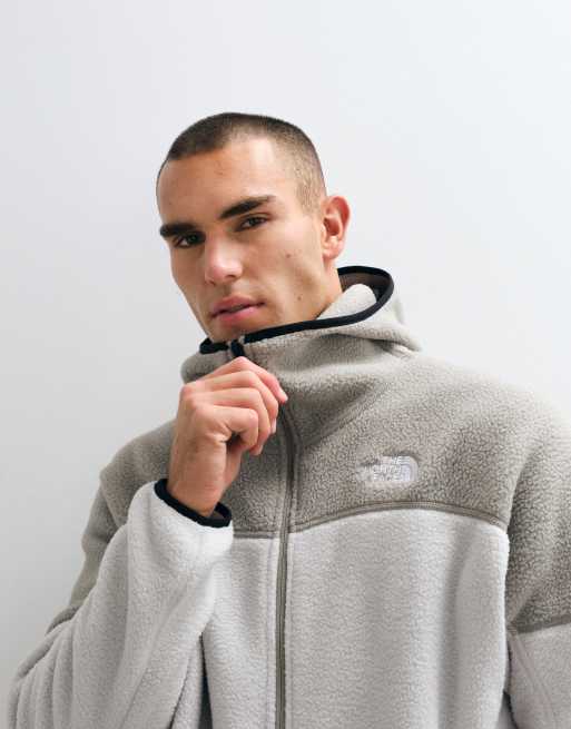 The North Face - forro polar con cremallera completa y mascarilla en gris, 4 de 5