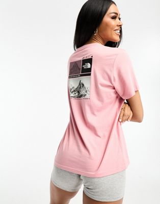 The North Face Foundation back graphic t-shirt in pink