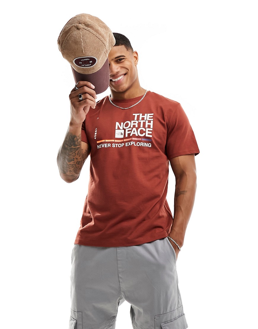 The North Face Foundation front graphic t-shirt in brown