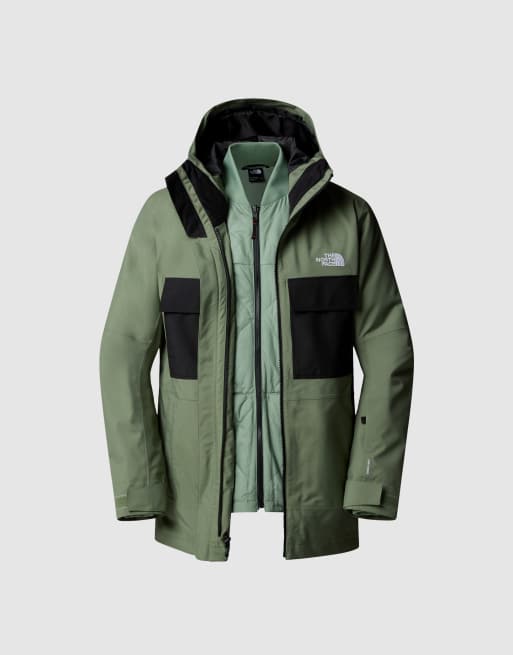 The North Face Fourbarrel triclimate 3-in-1 jacket in bark mist