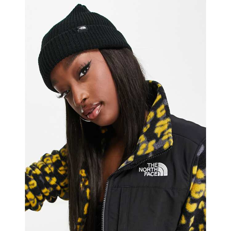 Black north hot sale face beanie