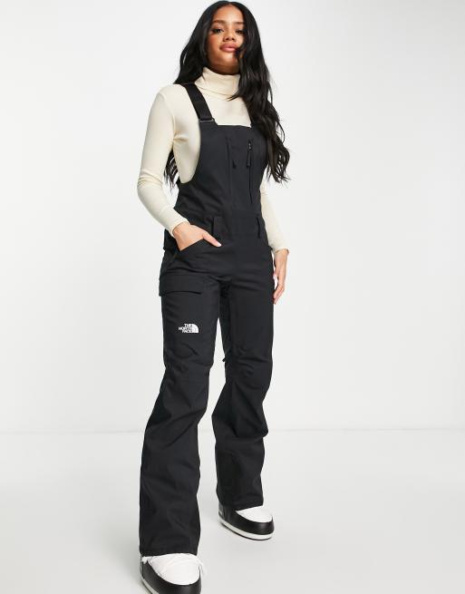 The North Face – Freedom – Czarne narciarskie spodnie na szelkach