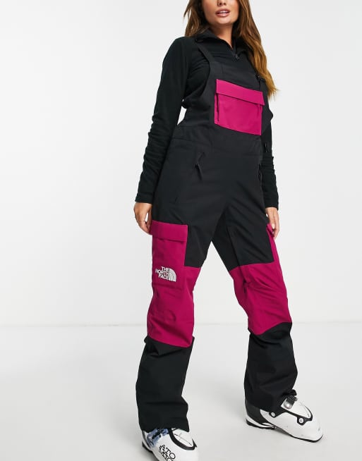 The North Face Freeride 3L ski bib in black pink ASOS