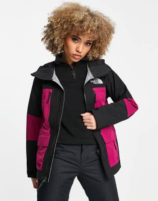 Detallado Abierto Calle principal The North Face Freeride 3L ski jacket in black/pink | ASOS