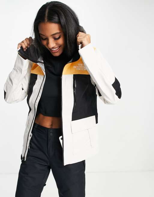 North face ski jacket white sale