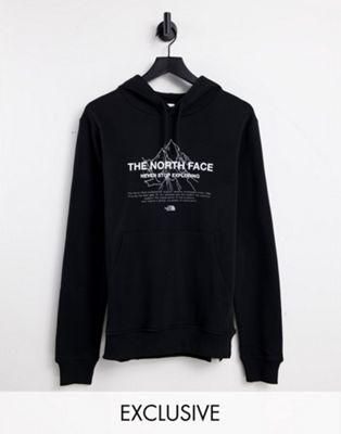 The North Face Front Peak hoodie in black Exclusive at ASOS