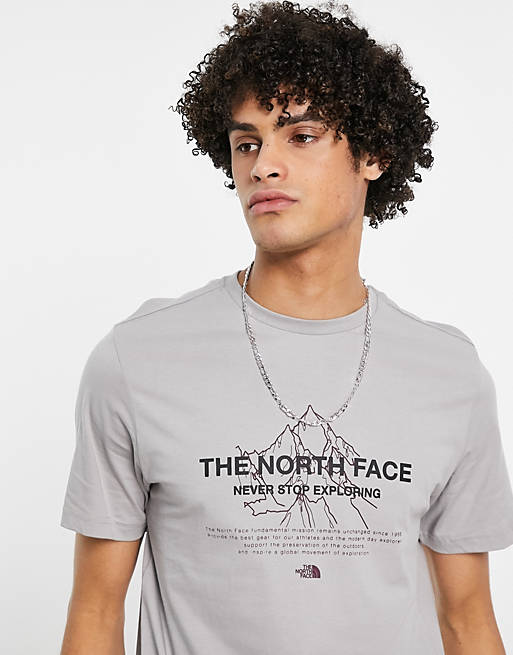 Men The North Face Front Peak t-shirt in grey Exclusive at  