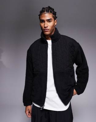 The North Face Full Zip Cabin Fleece In Black