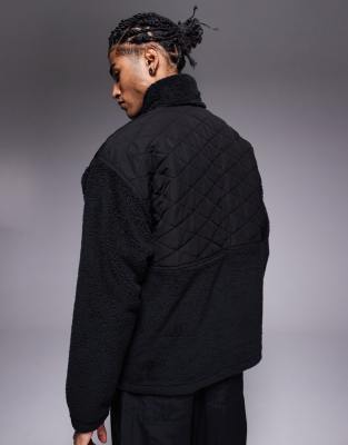 The North Face Full Zip Cabin Fleece In Black