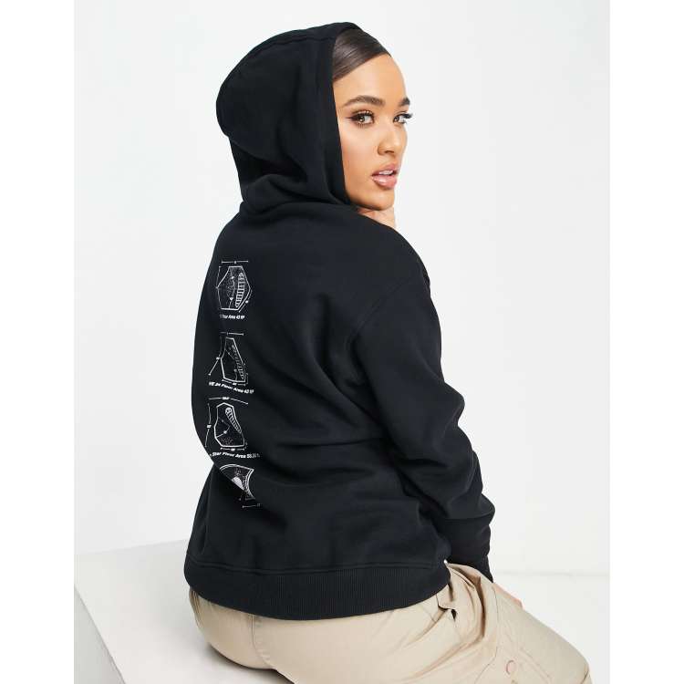 The north face women's graphic hot sale pullover hoodie