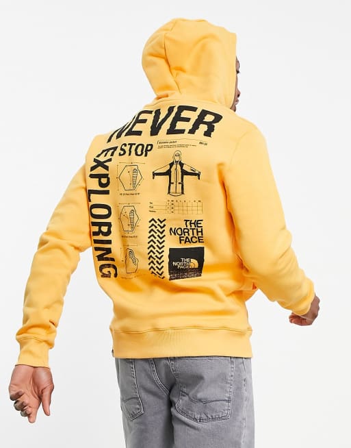 The North Face Galahm Graphic hoodie in orange