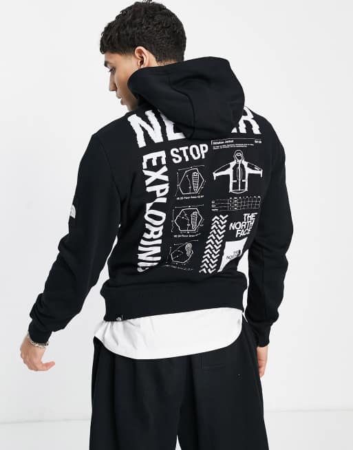 The North Face – Galham – Czarna bluza z kapturem z grafiką