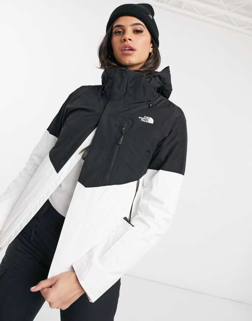 Black and white womens north store face jacket