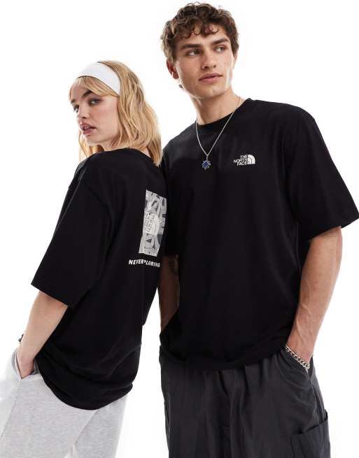 The North Face - Geolines Redbox - Oversized T-shirt i sort med print på ryggen - Kun hos ASOS