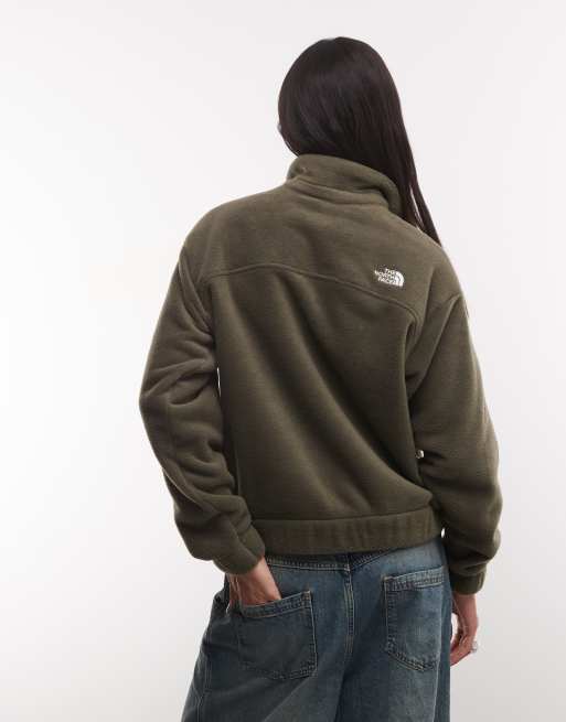 The North Face giacca in pile con colletto mélange verde, 4 di 4