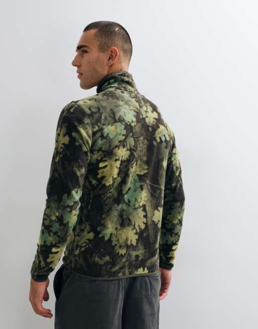 The North Face Glacier 1/4 zip fleece i grønt print, 5 af 5