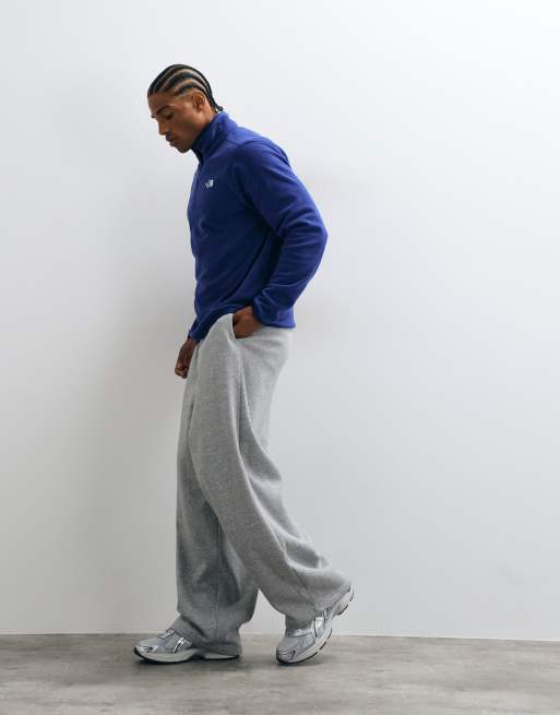 The North Face Glacier 1/4 zip fleece in blue, 2 of 5