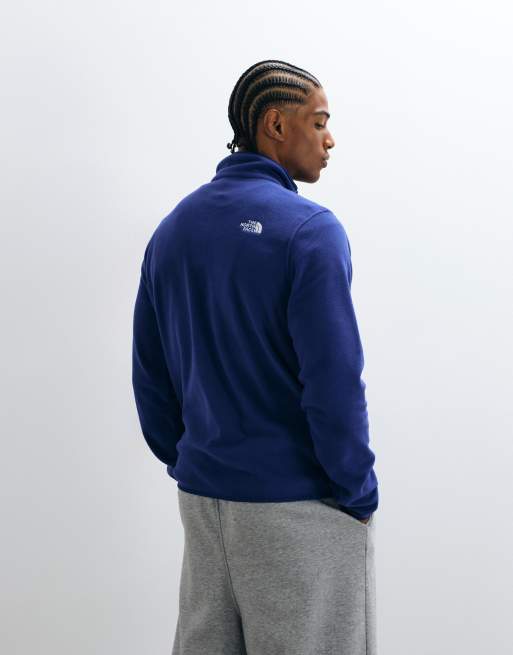 The North Face Glacier 1/4 zip fleece in blue, 4 of 5