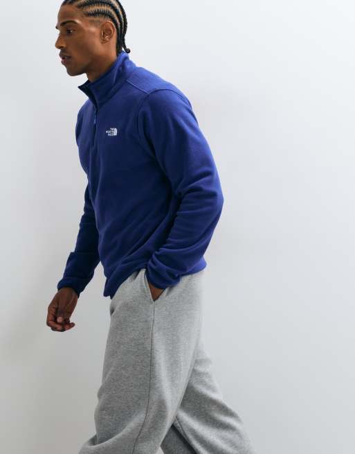 The North Face Glacier 1/4 zip fleece in blue, 5 of 5