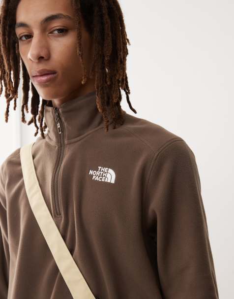 The North Face Glacier 1/4 zip fleece in brown - view 1