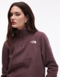 [The North Face] The North Face Glacier 1/4 zip fleece in brown M Tawny Quartz